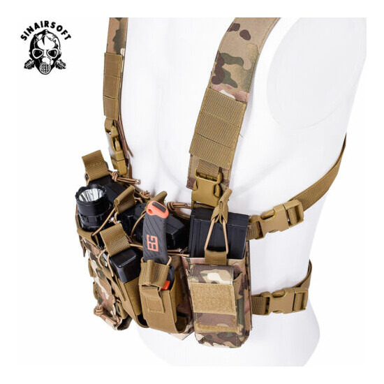 Tactical D3CR Chest Rig Disruptive Environments Hunting Airsoft W/ mag Pouches {3}