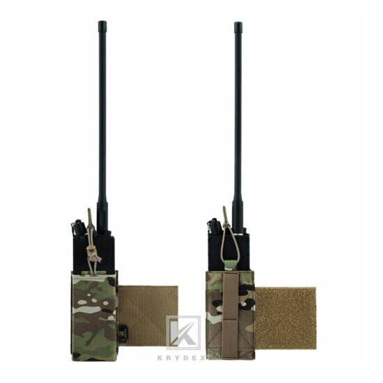 KRYDEX 2pc Tactical Radio Pouch Expander Wings for Armor Vest Chest Rig Multicam {3}