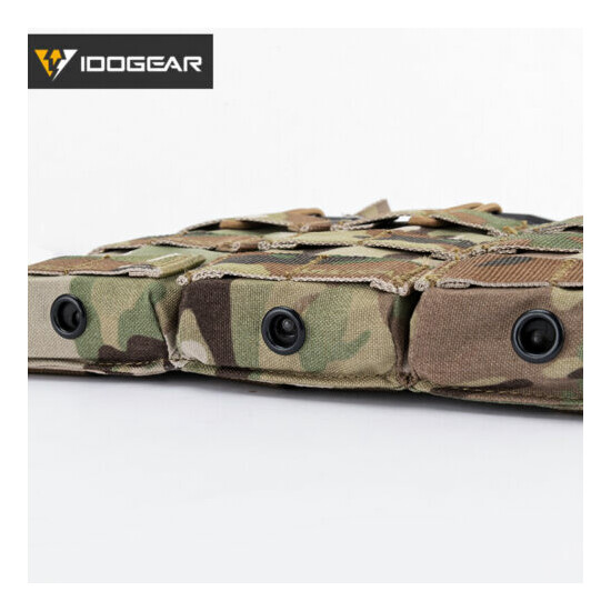 IDOGEAR Tactical 5.56 .223 Mag Pouch MOLLE Modular Triple Open Top Hunting Gear {10}