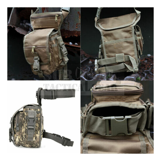 Military Tactical Drop Leg Bag Tool Fanny Thigh Pack Panel Utility Waist Pouch {3}