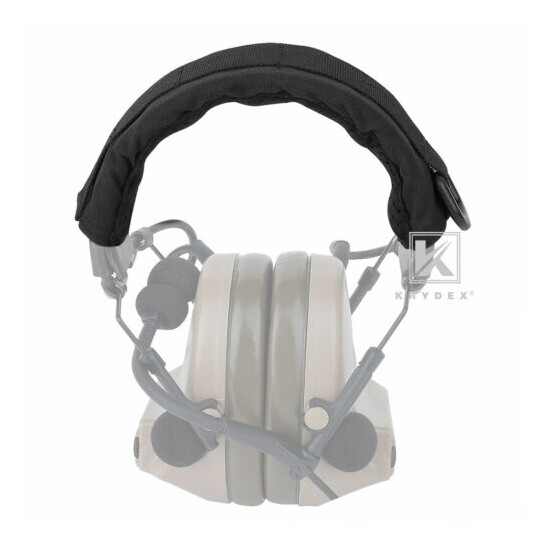 KRYDEX Modular Headset Cover Tactical Earmuff Headband Protection MOLLE Black {2}