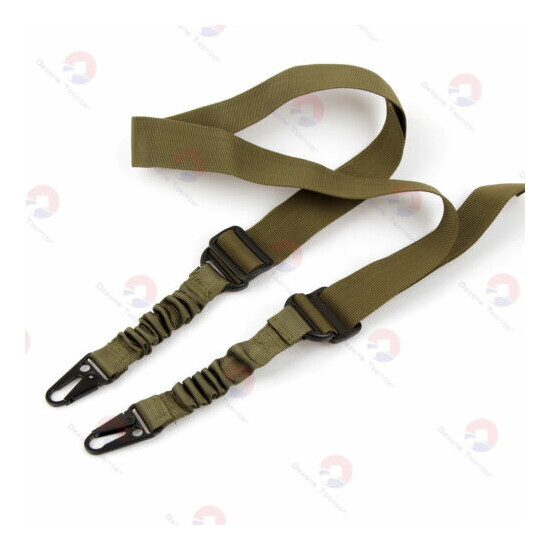US Tactical Two 2 Dual Point Adjustable Bungee Rifle Gun Sling System Strap {14}