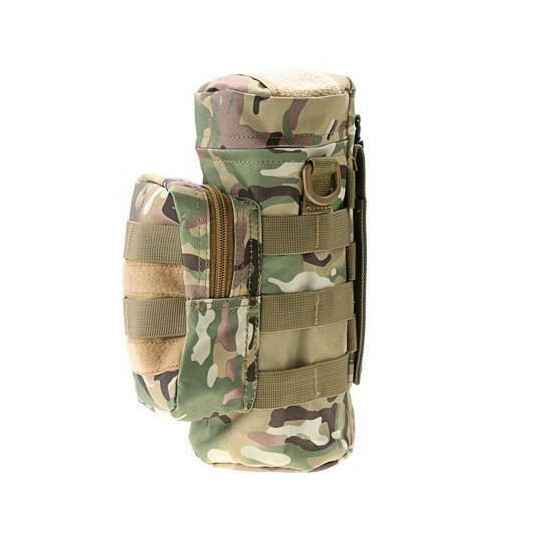 MOLLE Large Water Bottle Pouch Outdoor Tactical Zipper Hydration Pack Belt Pouch {15}