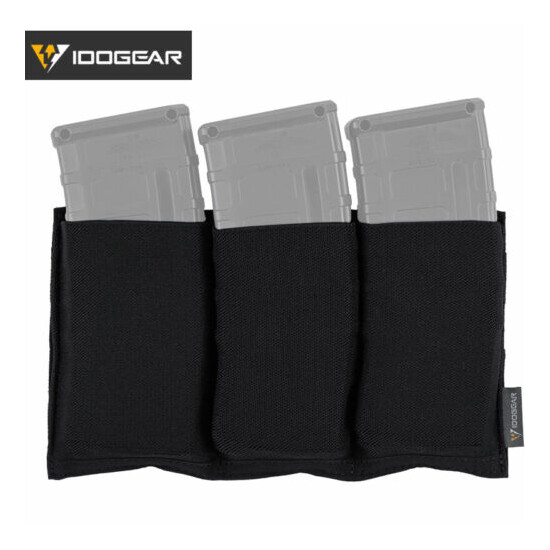 IDOGEAR Tactical 5.56 Magazine Pouch Fast Draw MOLLE Paintball Triple Mag Pouch {13}