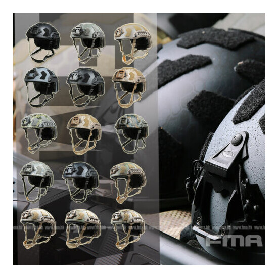 FMA Tactical Airsoft Paintball SF Super High Cut Helmet BK/DE/FG M/L L/XL {12}