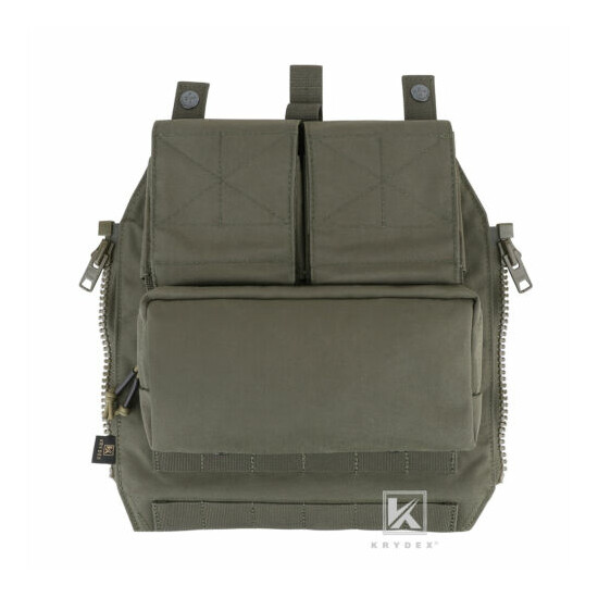 KRYDEX Tactical Zip-on Panel Plate Carrier Back Pack for CPC JPC2.0 Ranger Green {4}