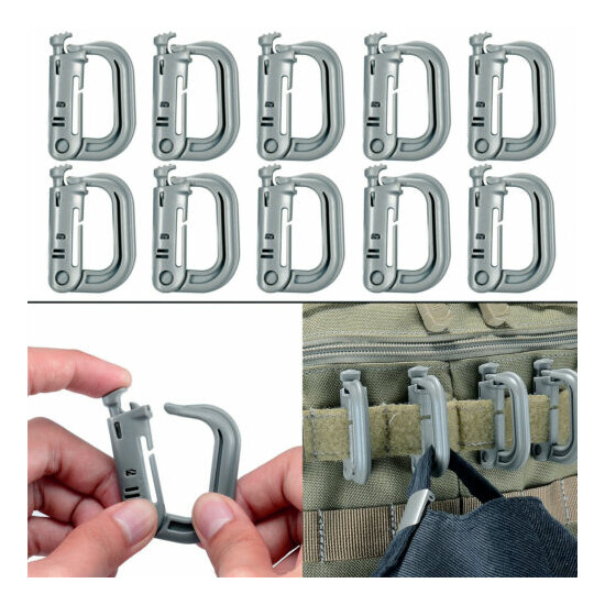 Pack of 30 Grey Tactical Web Dominator Gear Clip Set Elastic Cord for Molle Belt {4}