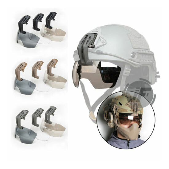 Tactical Helmet Goggles Anti-Fog Lens Fix Arm Visor Shield Fit L4 Wilcox Shroud {1}