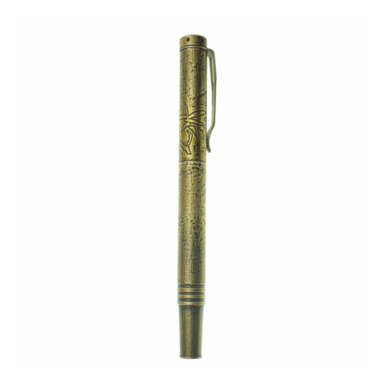 Handmade Vintage Rollerball Pen Brass Metal Gift Pen {2}