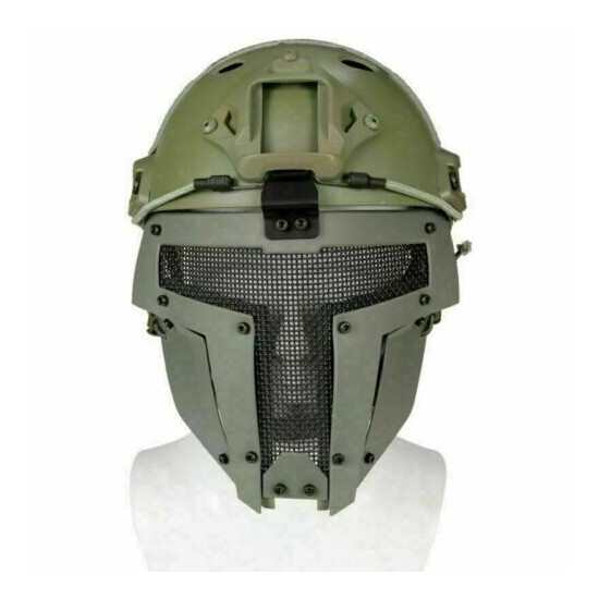Tactical Airsoft SPT Steel Mesh Full Face Mask Sparta Tactical Mask Helmet Cover {2}