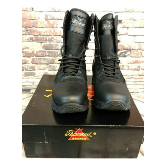 Thorogood Men's Deuce 8' Lace up Black Tactical Outerwear Boots Size 10M {2}