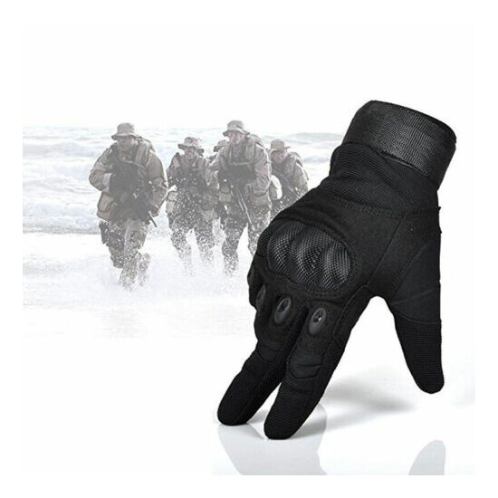 Tactical Hard Knuckle Full Finger Gloves SWAT Army Military Combat Police Patrol {7}