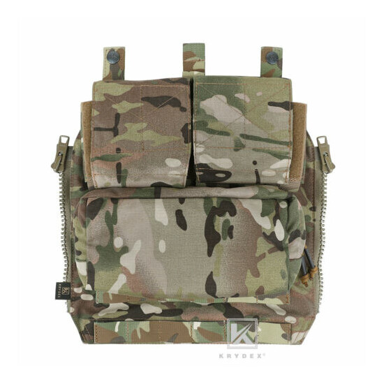KRYDEX Tactical Zip-on Panel Plate Carrier Back Zipper Pack for CPC JPC2.0 Vest {9}