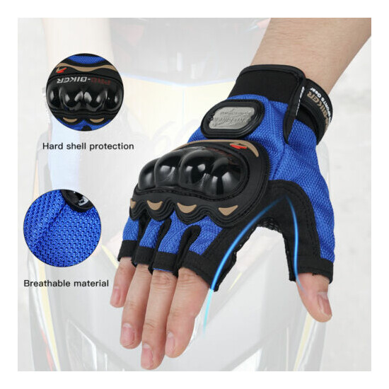 Outdoor Sports Gloves Half-finger Hard Knuckle Riding Tactical Motorcycle Gloves {3}