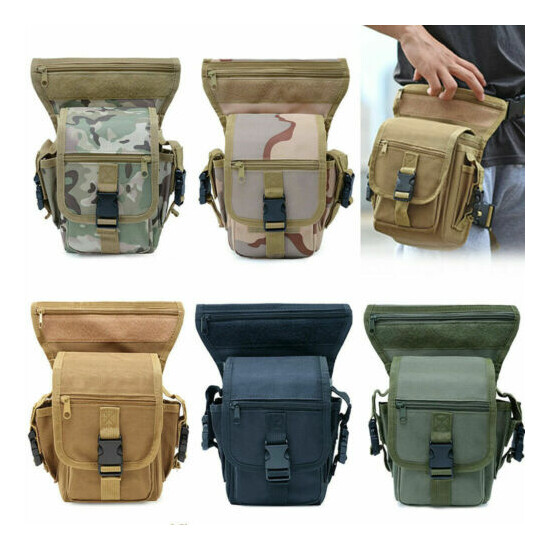 Waterproof Fanny Pack Tactical Military Drop Leg Bag Hip Belt Waist Pack Hiking {6}