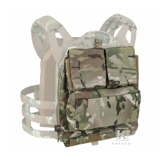 KRYDEX Tactical Zip-on Panel Plate Carrier Back Zipper Pack for CPC JPC2.0 Vest {7}