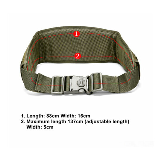 Men Military Belt Tactical Hunting Outdoor Waistband Molle Training Pouch Belt {3}