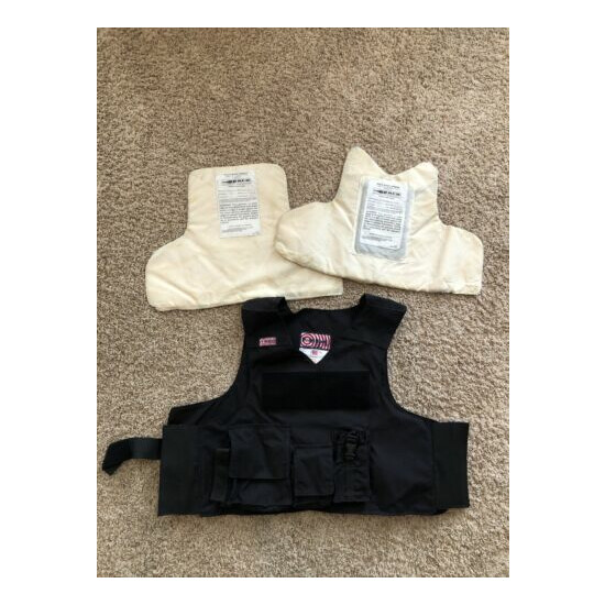BLACK POINT BLANK PLATE CARRIER TACTICAL VEST w/ PACA SOFT BODY ARMOR - 50R XL {1}