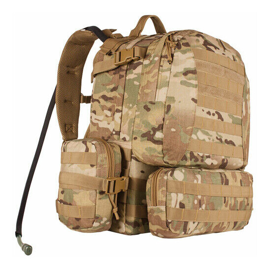 NEW Advanced Hydro Assault Pack MOLLE Hiking Hunting Backpack w Bladder MULTICAM {1}