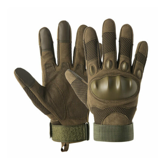 Hunting Tactical Gloves Rubber Knuckle Army Military Police Work Cycling Gear  {14}