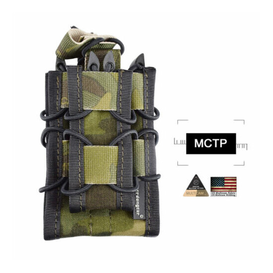 EMERSON Tactical 5.56 Modular Rifle Double Magazine Pouch MOLLE Pistol Holder {23}