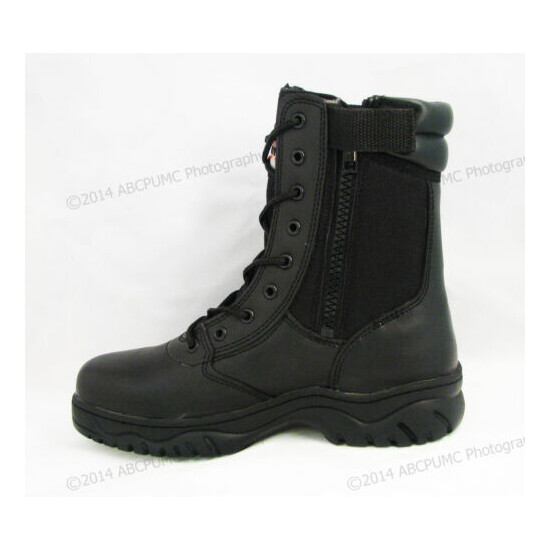 NIB Men's Tactical Boots 8" Black Combat Military Work Shoes Zipper, Sizes:6-15  {2}