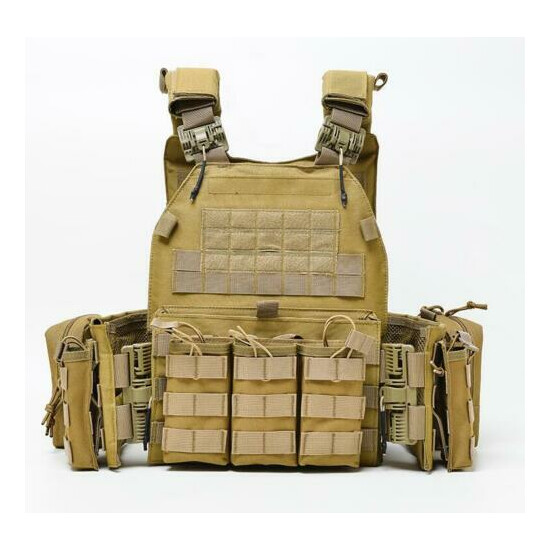 Military Tactical Molle Vest Mag Holder Plate Airsoft Combat Assault Gear Sets {12}