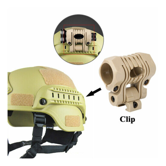 Tactical Quick Release Helmet Flashlight Mount Holder Clip Clamp Accessory {13}