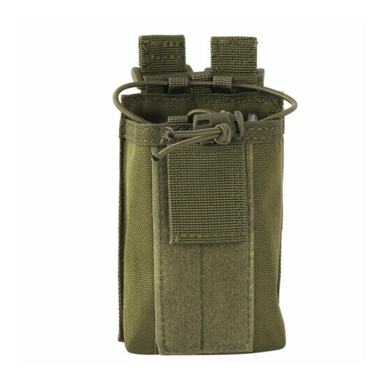 Molle Adjustable Tactical Radio Pouch Heavy Duty Walkie Bag Talkie Belt Holder {9}