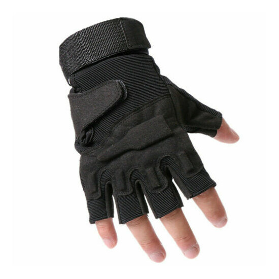 Tactical Gloves Military Shooting Gloves Fingerless Anti-Slip Bicycle Gloves Men {14}