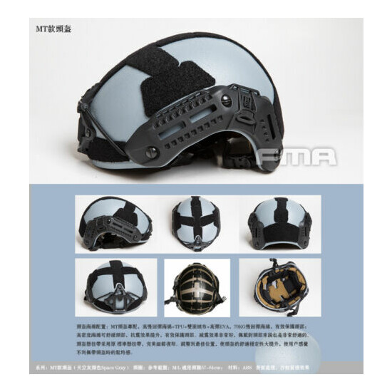 FMA Tactical Hunting BJ PJ Caiman Ballistic Maritime MT TWF EX Helmet Space Gray {23}