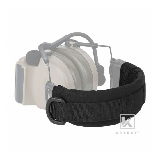 KRYDEX Modular Headset Cover Tactical Earmuff Headband Protection MOLLE Black {3}