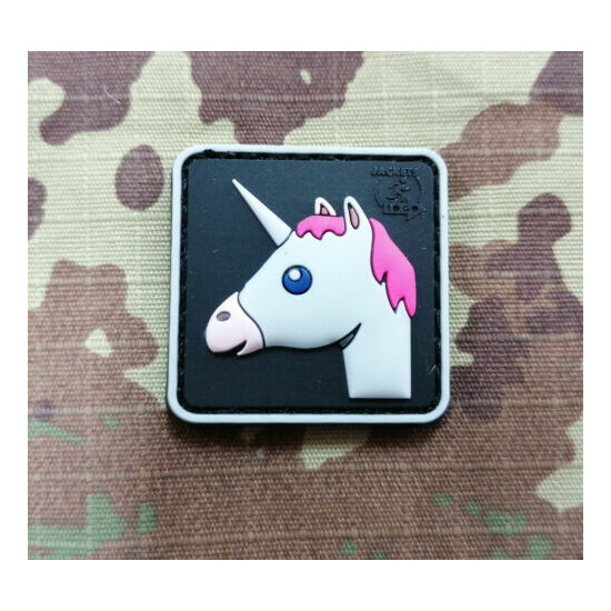 Airsoft Morale Patch Unicorn Rubber (JTG) hook & loop {2}