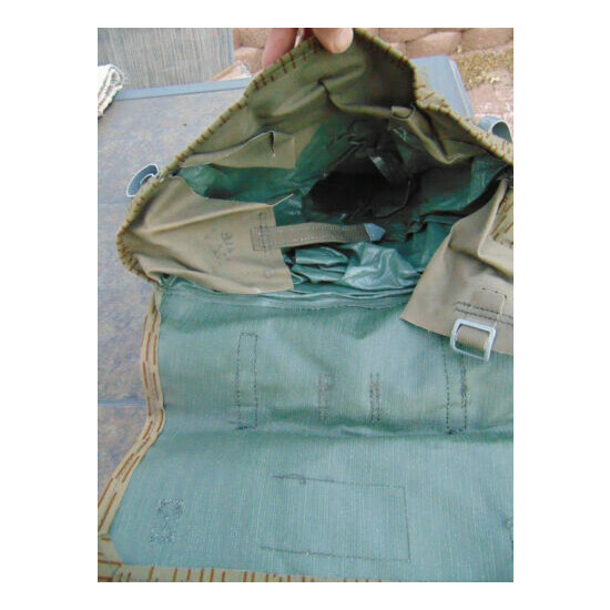 East German NVA Rain Camo backpack w/ Y Strap suspenders in ex. cond., free ship {4}