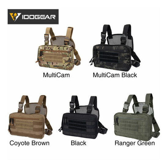 IDOGEAR Chest Rig Tatcical Bag Chest Recon Bag MOLLE Shoulder Bag 500D Nylon  {2}
