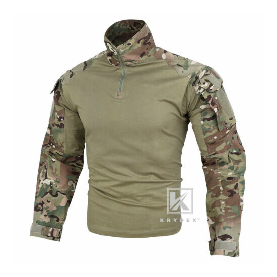 KRYDEX G3 Combat Uniform Set Tactical Shirt & Trousers & Knee Pads Multicam Camo {7}
