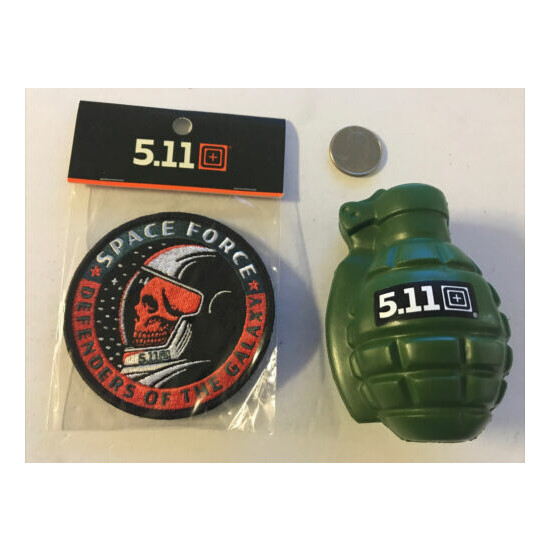 5.11 TACTICAL Morale Patch Space Force & Promo Stress Relief Squishy Grenade New {2}