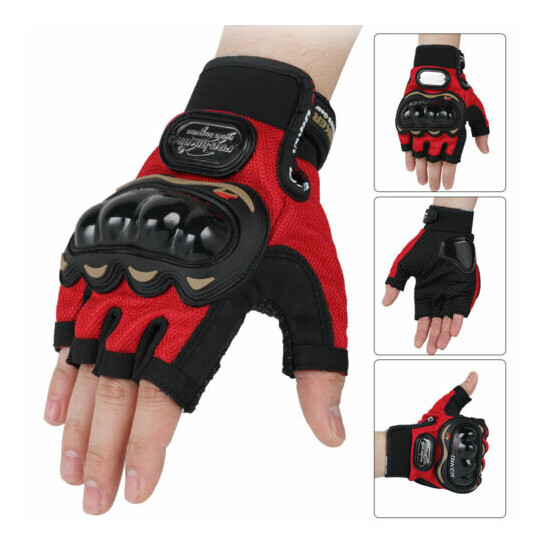 Outdoor Sports Gloves Half-finger Hard Knuckle Riding Tactical Motorcycle Gloves {14}