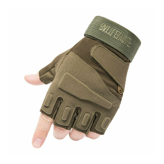 Tactical Half Finger Hunting Gloves Army SWAT Military Combat Shooting Duty Gear {14}