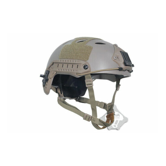 FMA Tactical Airsoft Paintball Fast Helmet PJ Helmet Adjustable Tan M/L/XL {2}
