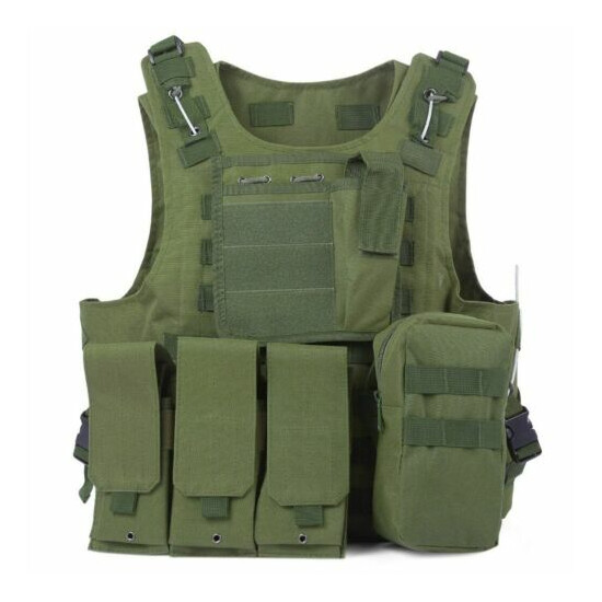 Tactical Military SWAT Airsoft Molle Combat Assault Plate Carrier Vest Gear US {37}