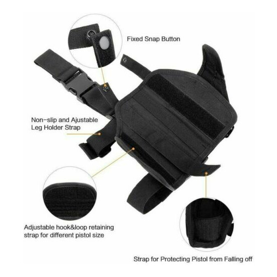 Outdoor Adjustable Hunting Molle Tactical Pistol Gun Holster Bullet Pouch Holder {11}