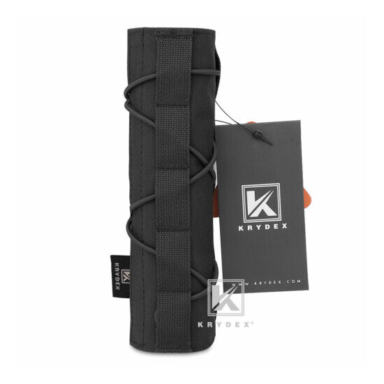 KRYDEX 7inch 18cm Silencer Cover Muffler Protector Suppressor Wrap Airsoft Black {3}