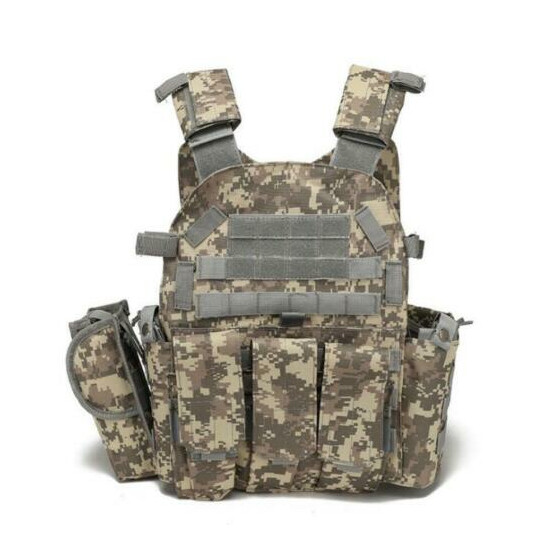 4pcs Tactical Vest Military Mag Holder Molle PC Airsoft Combat Assault Gear Sets {20}