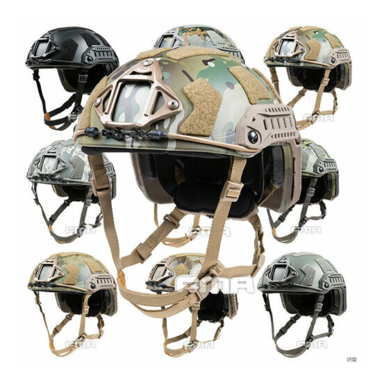 FMA Tactical Airsoft Paintball SF Super High Cut Helmet Protective M/L L/XL {2}