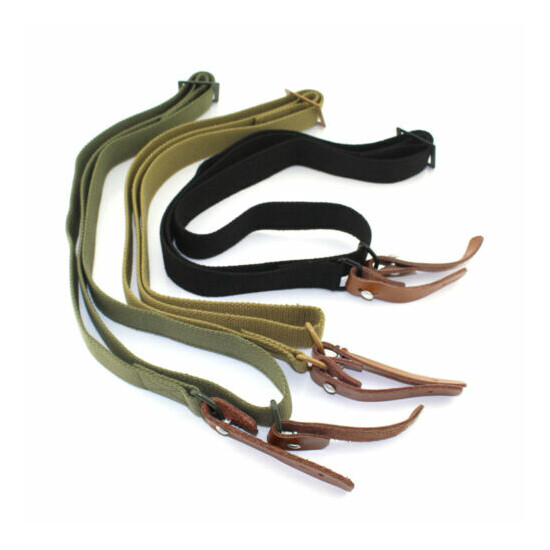 Tactical Two Point Quick Adjust Shotgun Rifle Sling with Leather Strip {1}