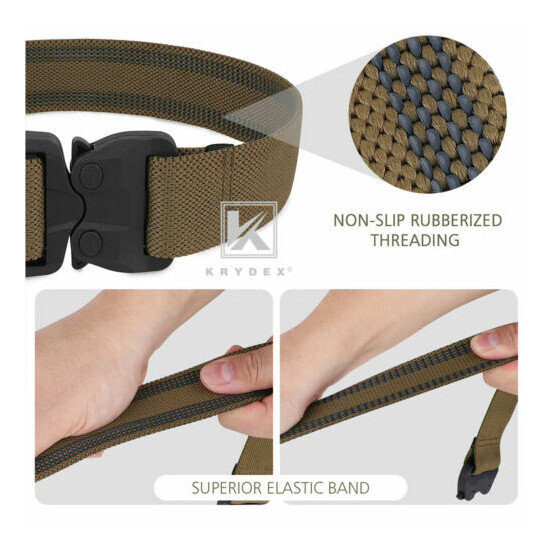 KRYDEX Tactical Thigh Strap Elastic Band for Drop Hanger Holster Coyote Brown {11}