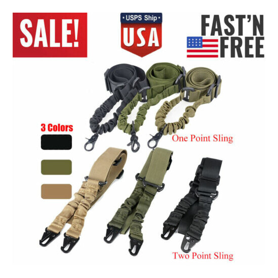 US Single One Point Two Point Tactical Rifle Gun Sling Quick Release Buckle  {1}