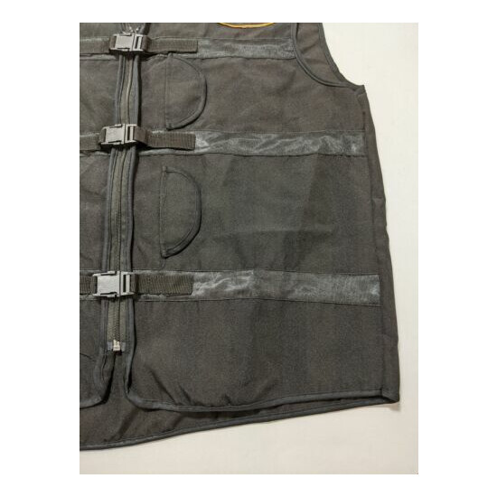 Men's Military Forces Vest XXL Black Cargo Pockets Sleeveless Casual 159 {6}
