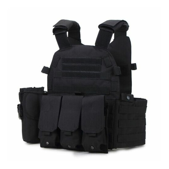 Outdoor Tactical Vest Airsoft Paintball Game Body Armor Molle Plate Carrier Vest {13}